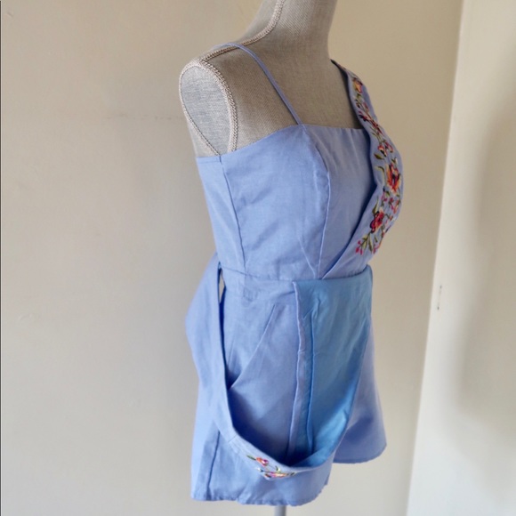 JACQUELINE - Light Blue Denim Romper - Picture 7 of 7